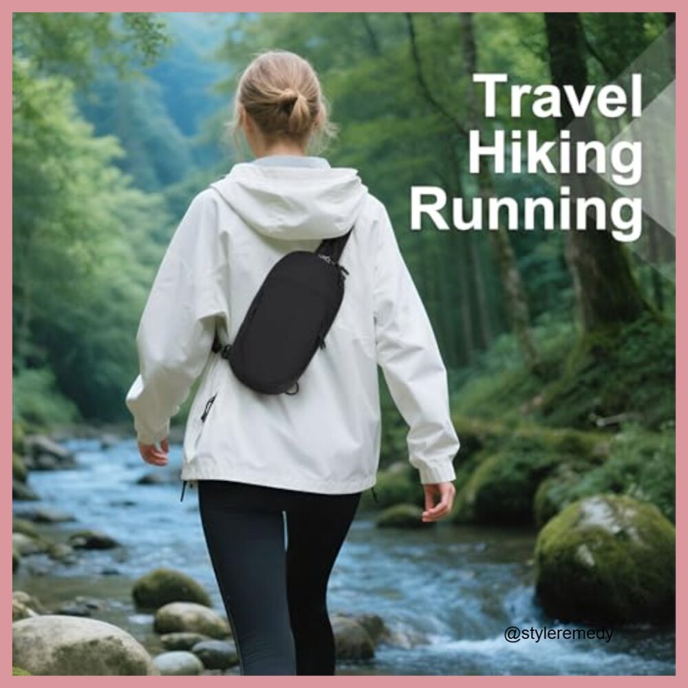 Polyester Rfid Blocking Sling Bag Convertible Cro… - image 2